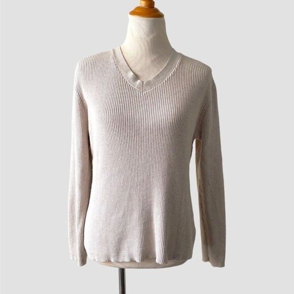 Croft & Barrow Knit Sweater V-Neck Pullover Cotton Long Sleeve size 1X - Picture 1 of 13